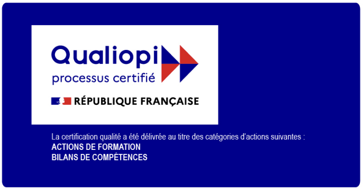 Logo marque officielle Qualiopi – Bilan de compétences – L'École Virtuelle